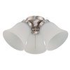 Westinghouse Ceiling Fan -Light Kit 3Lgt Cluster, Brushed Nickel Frosted Ribbed Glass 7784900